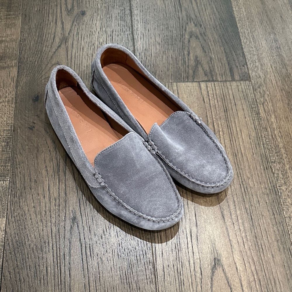 M. Gemi Light Gray Suede Slip-Ons